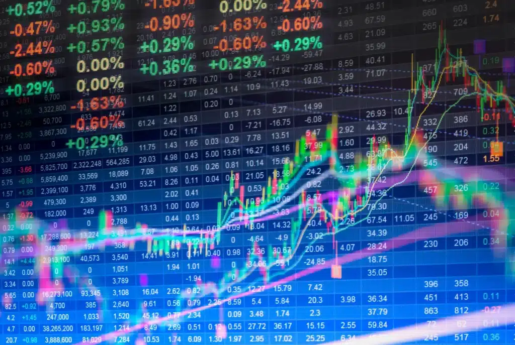 stock market line graph