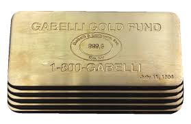 Gabelli fund stamped on gold