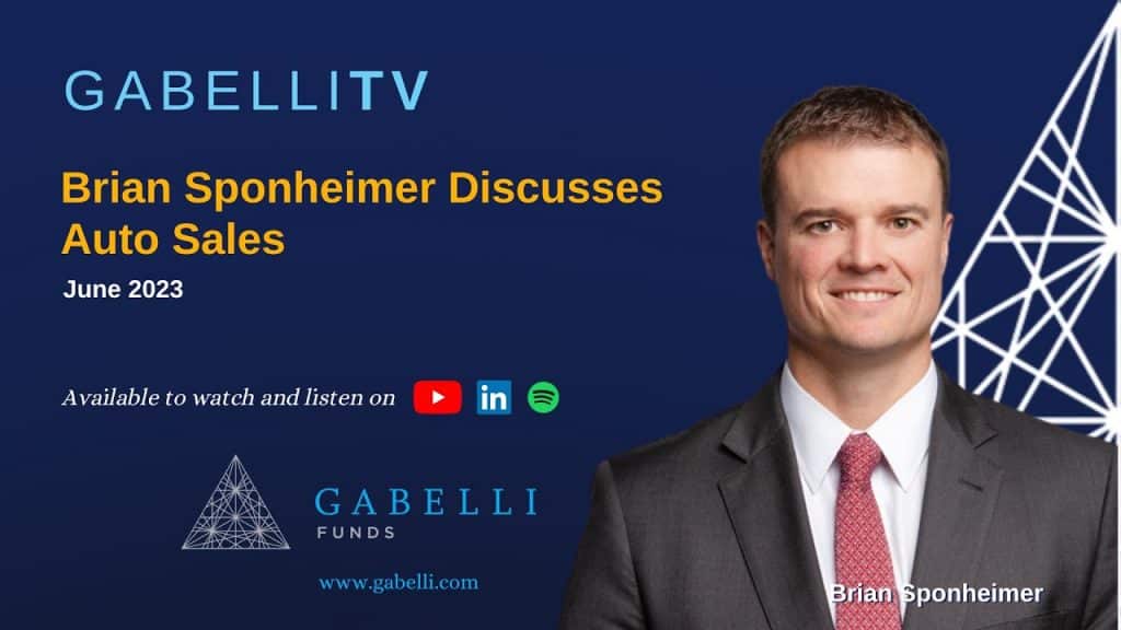 Brian Sponheimer Discusses Auto Sales