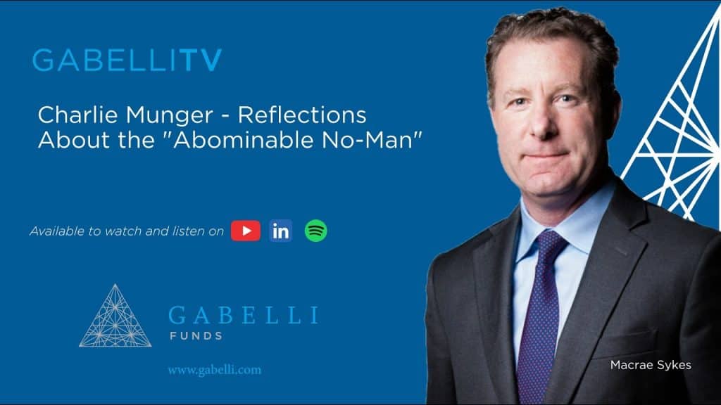 Charlie Munger - Reflections About the "Abominable No-Man"