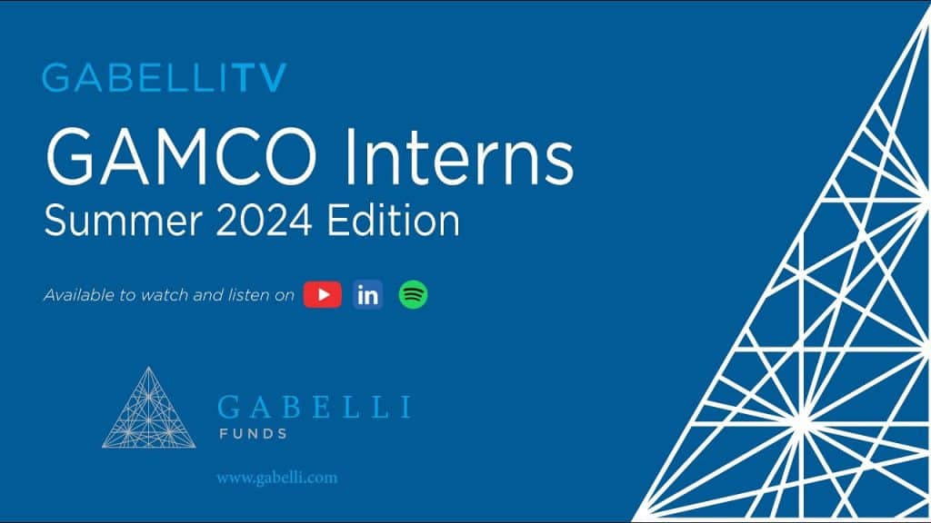 Gabelli TV cover photo introducing gamco interns