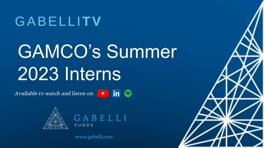 GAMCO's Summer 2023 Interns