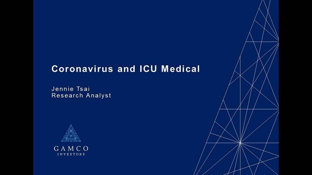 ICU Medical [ICUI] – Gabelli Funds Research Analyst Jennie Tsai (04.01.20)