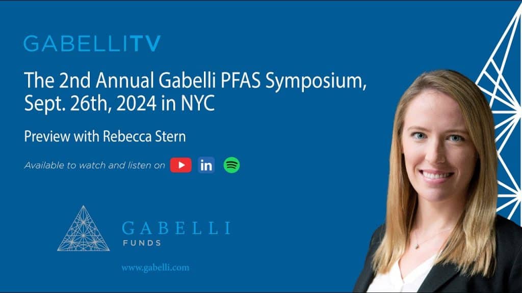 The 2nd Annual Gabelli PFAS Symposium, Sept. 26th 2024 in NYC cover photo with Rebecca Stern