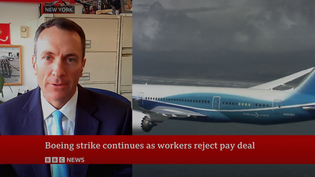 Boeing share price under pressure over strikes