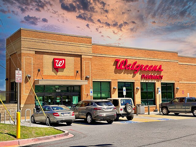 outside of a walgreens pharmacy