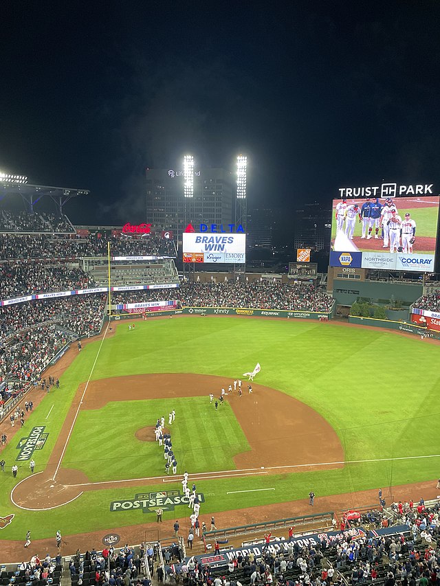 atlanta braves field shot during a game